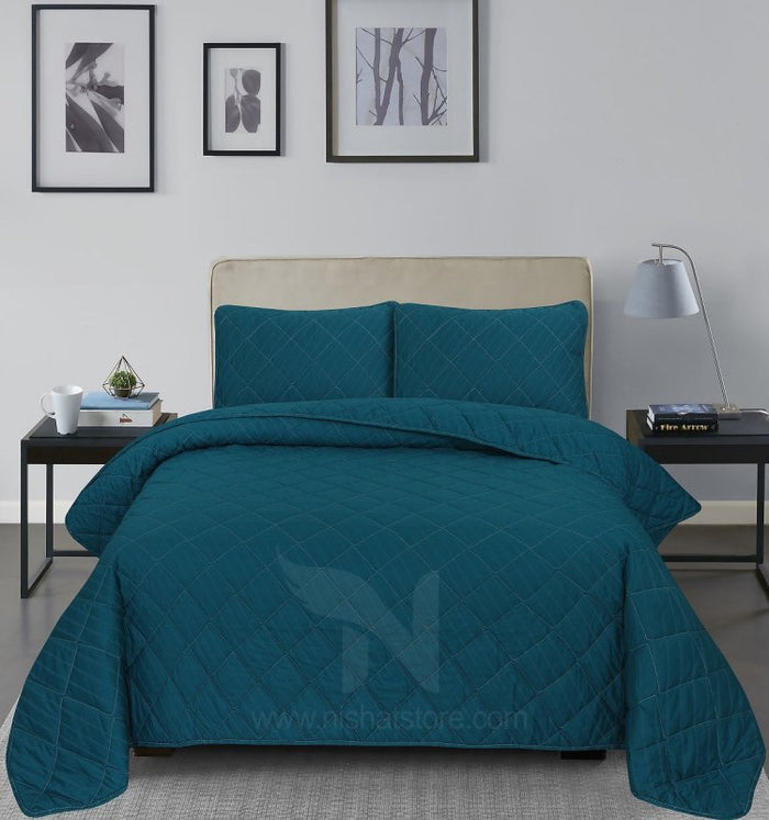 Quilted Bed Spread 3 PCS Design Code 110 - Nishat Creative Store