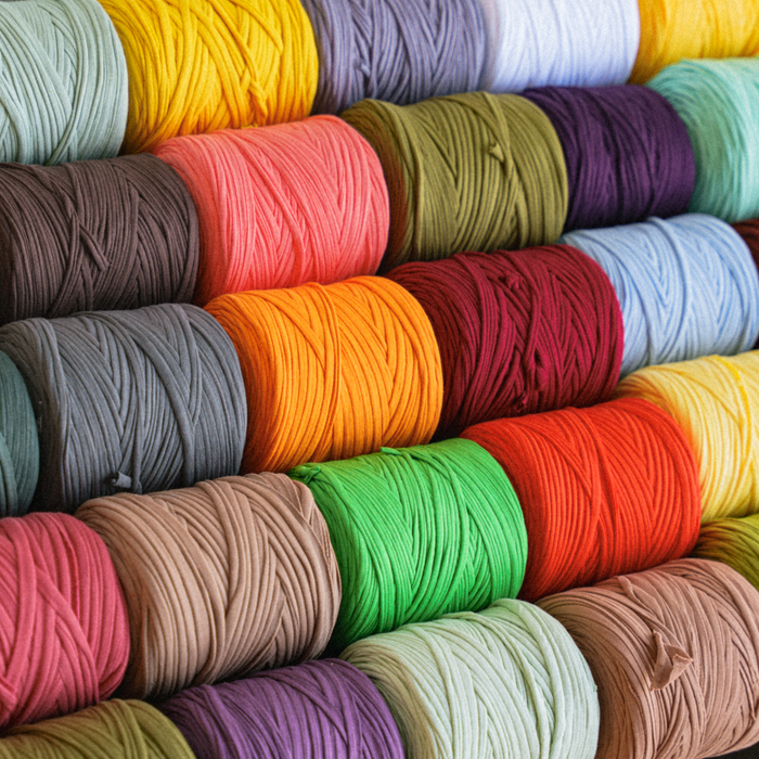 Recycled T-Shirt Fabric Yarn - Ice Green Color