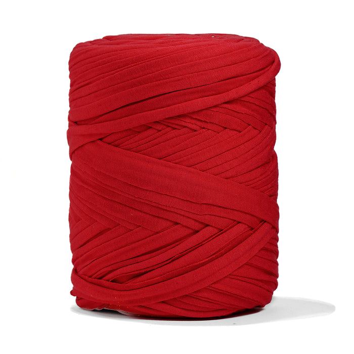 Recycled T-Shirt Fabric Yarn - Red Color