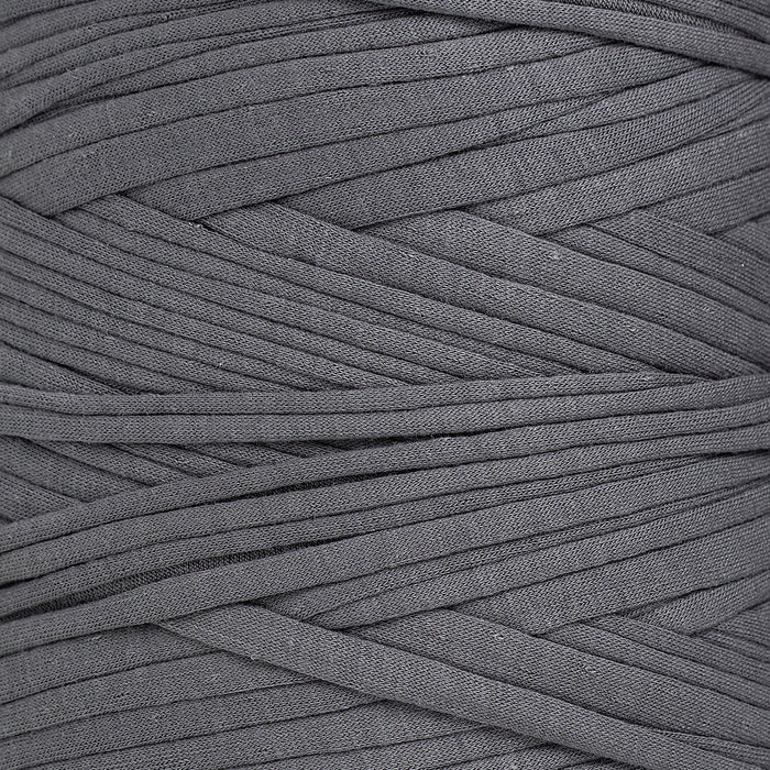 Recycled T-Shirt Fabric Yarn - Steel Gray Color