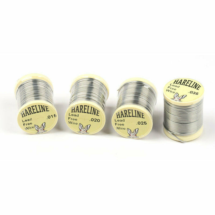 Collection of Hareline Lead Free Wire spools .015-.035