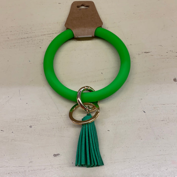 SILICONE KEY RING/GREEN