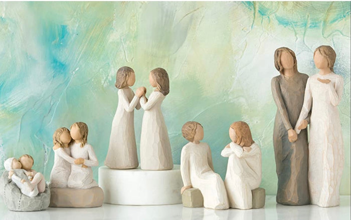 SISTER BY HEART FIGURE SCULPTURE HAND PAINTING WILLOW TREE BY SUSAN LORDI