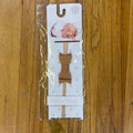 SKINNY LEATHER HEADBAND/TAUPE