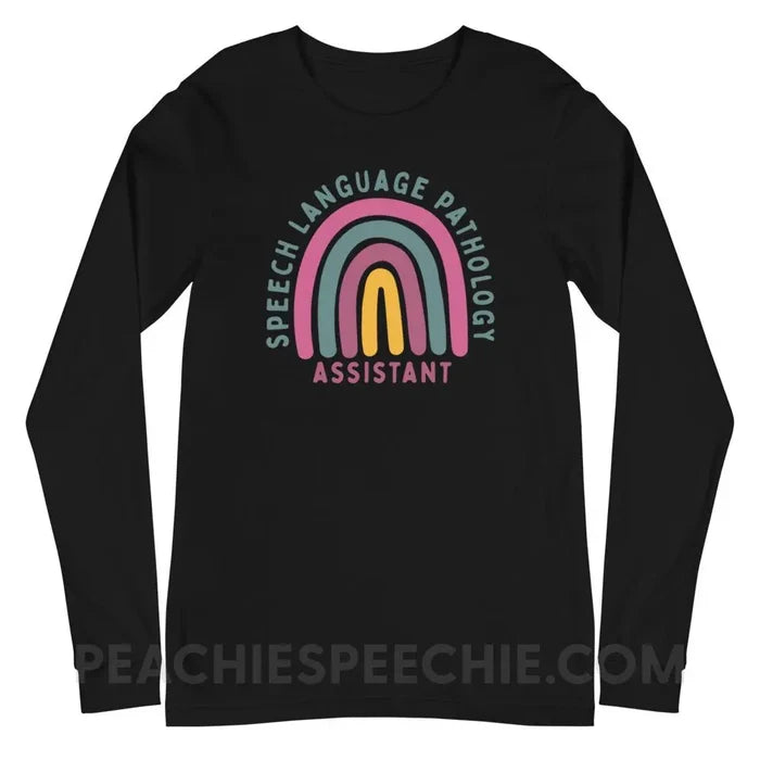 SLPA Rainbow Premium Long Sleeve - Black / XS - T-Shirts & Tops peachiespeechie.com