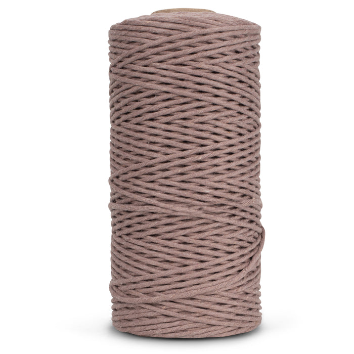 SOFT COTTON CORD ZERO WASTE 2 MM - 1 SINGLE STRAND - Mink