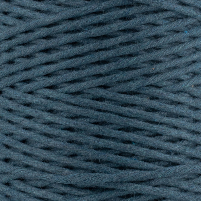 SOFT COTTON CORD ZERO WASTE 2 MM - 1 SINGLE STRAND - OCEAN TEAL