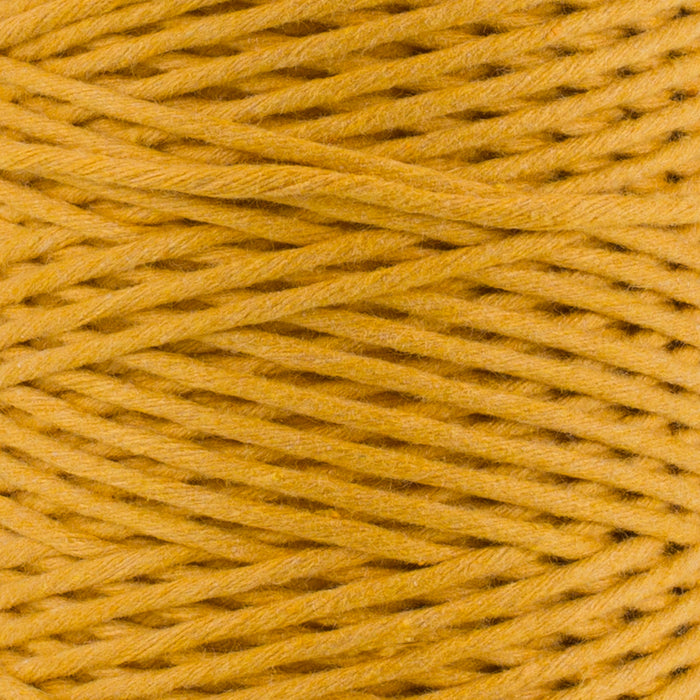 SOFT COTTON CORD ZERO WASTE 2 MM - 1 SINGLE STRAND - OCHER