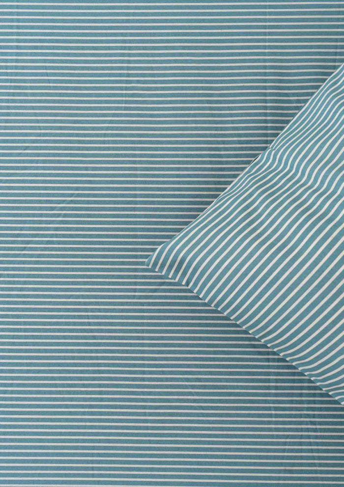 Stripes Fitted Sheet - Turquoise