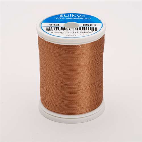Sulky 40 wt 850 Yard Rayon Thread - 943-0521 - Nutmeg