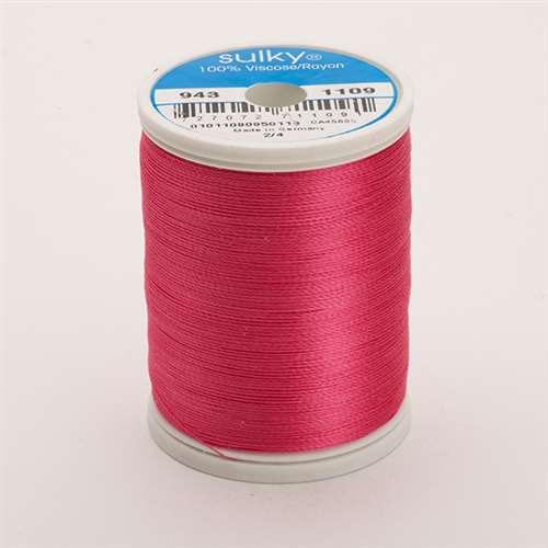 Sulky 40 wt 850 Yard Rayon Thread - 943-1109 - Hot Pink