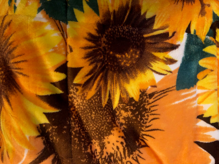 SUNFLOWERS BLANKET WITH SHERPA VERY SOFTY THICK AND WARM 3 PCS KING SIZE