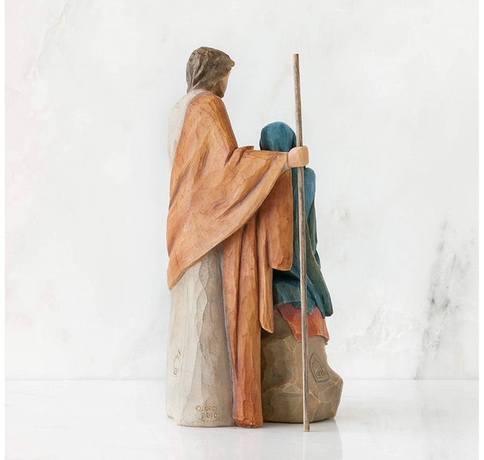 THE HOLY FAMILY FIGURE SCULPTURE HAND PAINTING WILLOW TREE BY SUSAN LORDI (7.5”)