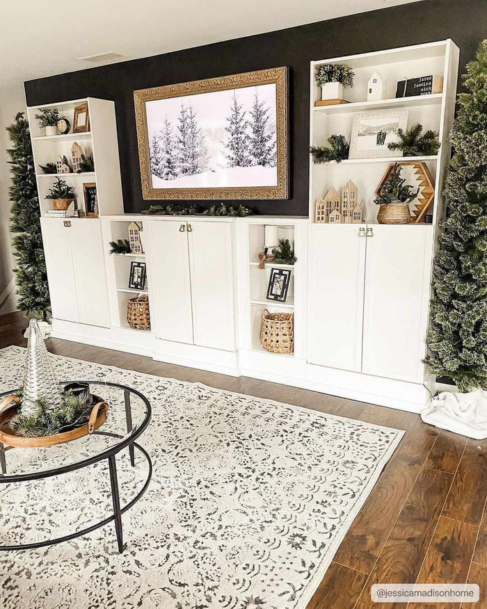 Traditional Bohemian Beige, Gray and Charcoal Medallion Style Area Rug - The Rug Decor