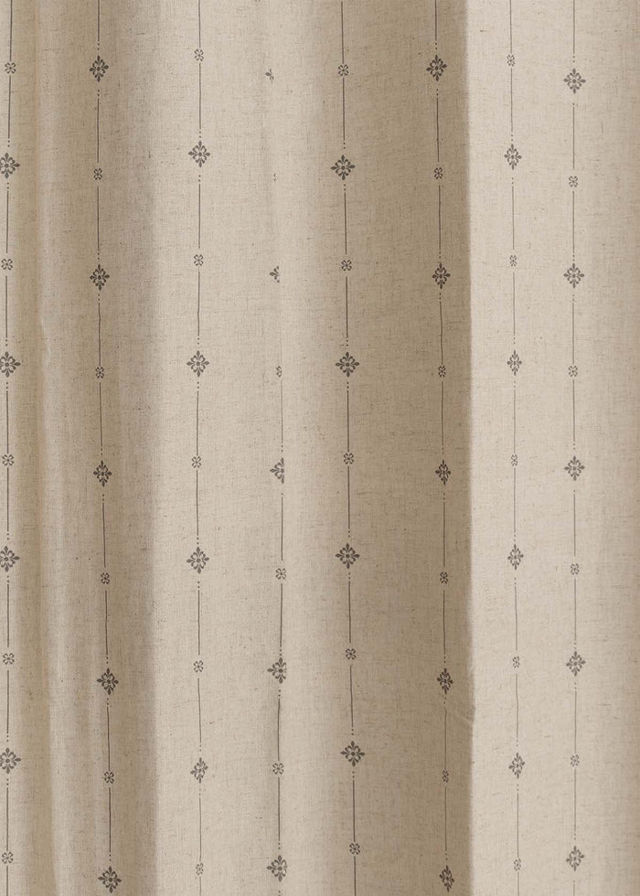 Tulsi Linen Cotton Blend ethnic textured Curtain for Living room & bedroom - Light Reduction  - Beige - Single Piece