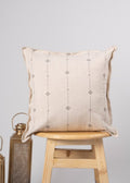 Tulsi Linen minimal print cushion cover for sofa - Beige