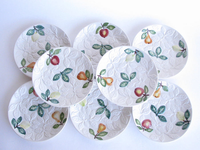 edgebrookhouse - Vintage Made in Portugal Embossed Salad Plates - Set of 8