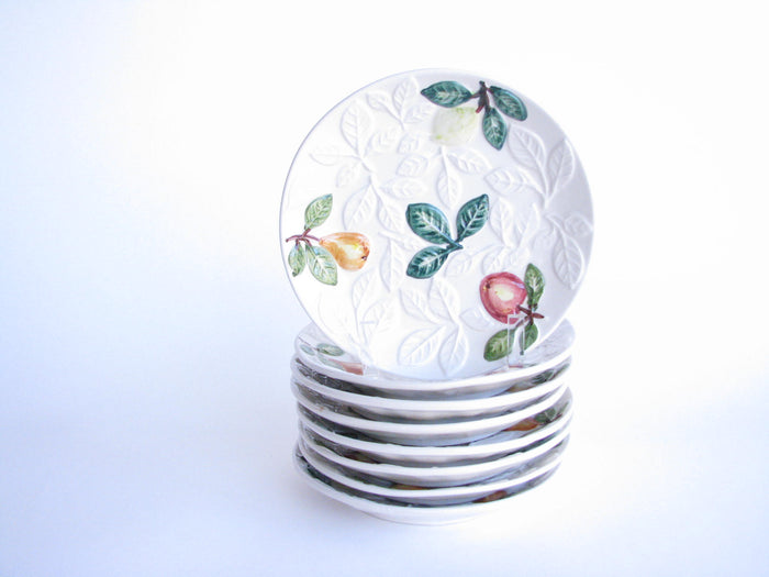 edgebrookhouse - Vintage Made in Portugal Embossed Salad Plates - Set of 8