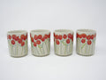 edgebrookhouse - Vintage Otagiri Tea or Sake Cups with Orange Tulips - Set of 4