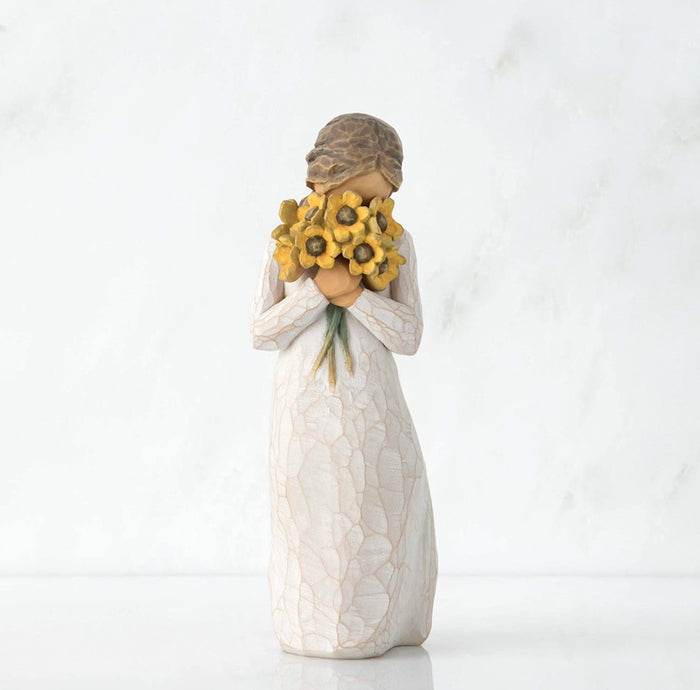 WARM EMBRACE FIGURE SCULPTURE HAND PAINTING WILLOW TREE BY SUSAN LORDI