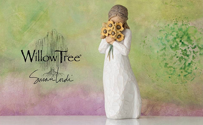 WARM EMBRACE FIGURE SCULPTURE HAND PAINTING WILLOW TREE BY SUSAN LORDI