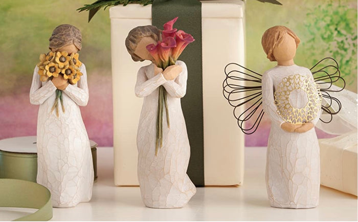 WARM EMBRACE FIGURE SCULPTURE HAND PAINTING WILLOW TREE BY SUSAN LORDI