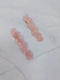 Wavy Barrette in Pink Opal (Set of 2)