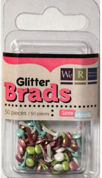 We R Memory Keepers Love Struck Glitter Brads - SCRAPBOOKFARE