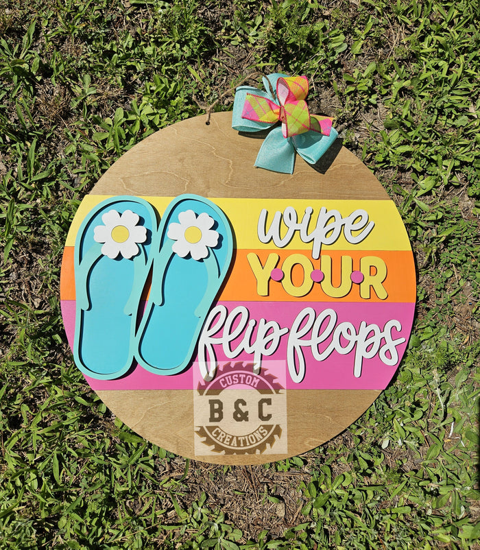 Wipe your flip flops