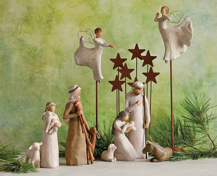 ZAMPOGNARO FIGURE SCULPTURE HAND PAINTING WILLOW TREE BY SUSAN LORDI